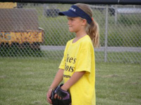 Brantae playing baseball