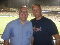 Jim and Mike at the Tiger Game