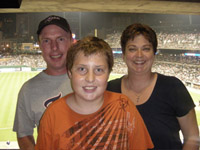 Ted, David and Lisa at the Tiger Game